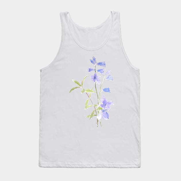 bluebell and violet ink and watercolor Tank Top by colorandcolor